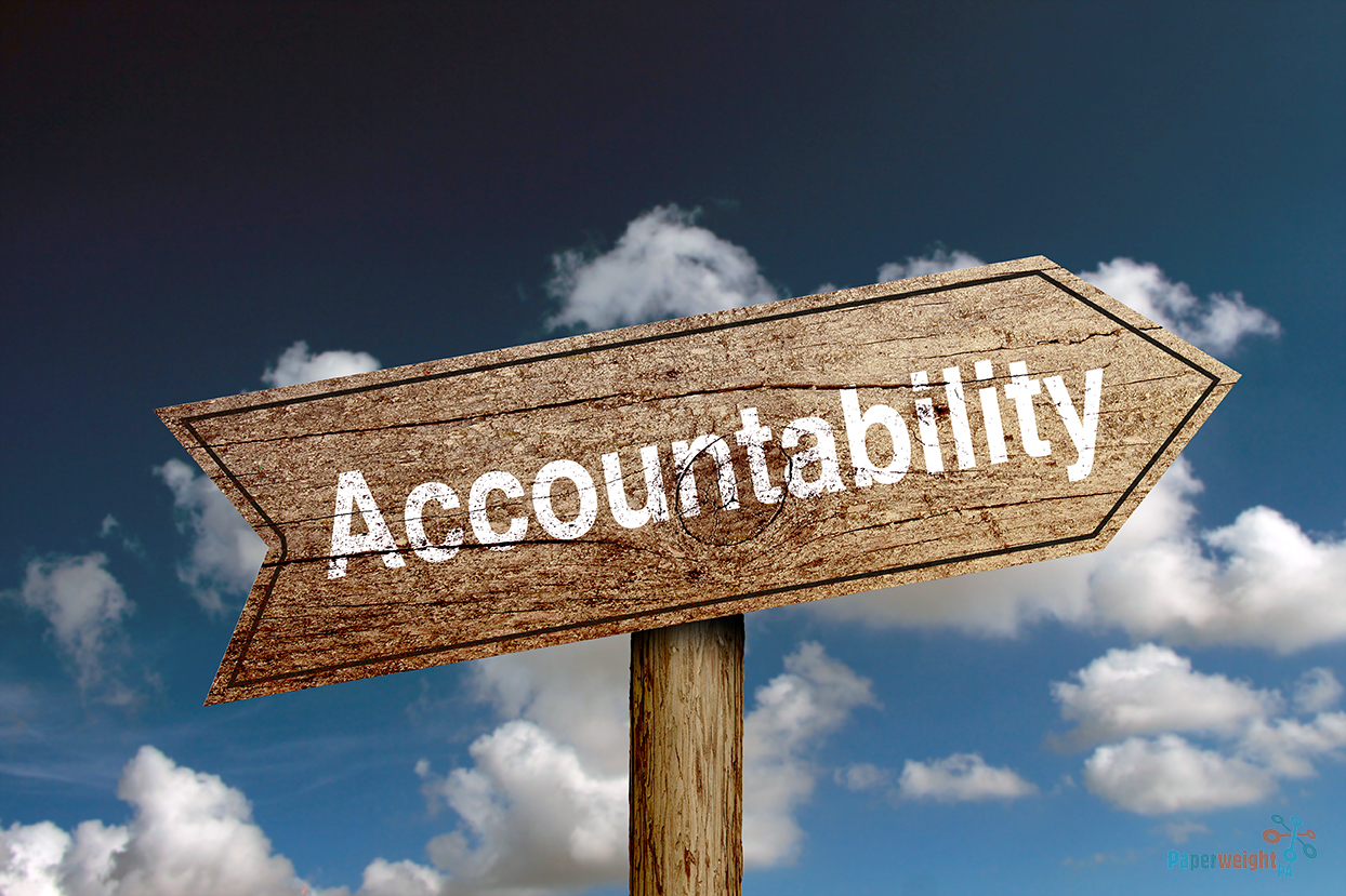 Staying Accountable In The Year Ahead Paperweight PA
